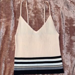 Baby pink and black tank